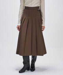 cloenc | 【手洗い可】ワイドプリーツフレアスカート(スカート)