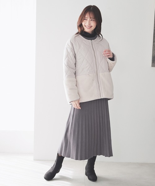 GLACIER lusso（グラシアルッソ）の「ファー切替ブルゾン（ブルゾン・レディース・ブラウン/ブラック/グレイッシュベージュ・M/LL/S/L）」の15枚目の写真