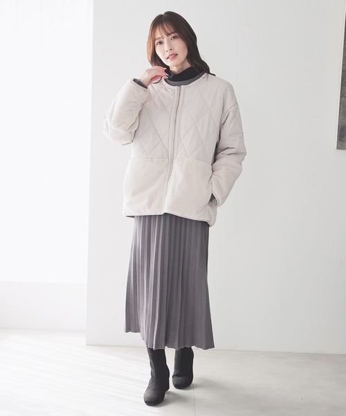 GLACIER lusso（グラシアルッソ）の「ファー切替ブルゾン（ブルゾン・レディース・ブラウン/ブラック/グレイッシュベージュ・M/LL/S/L）」の16枚目の写真