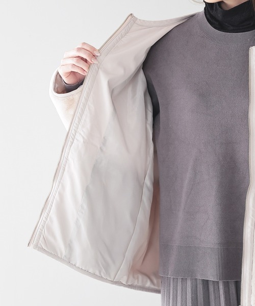 GLACIER lusso（グラシアルッソ）の「ファー切替ブルゾン（ブルゾン・レディース・ブラウン/ブラック/グレイッシュベージュ・M/LL/S/L）」の20枚目の写真