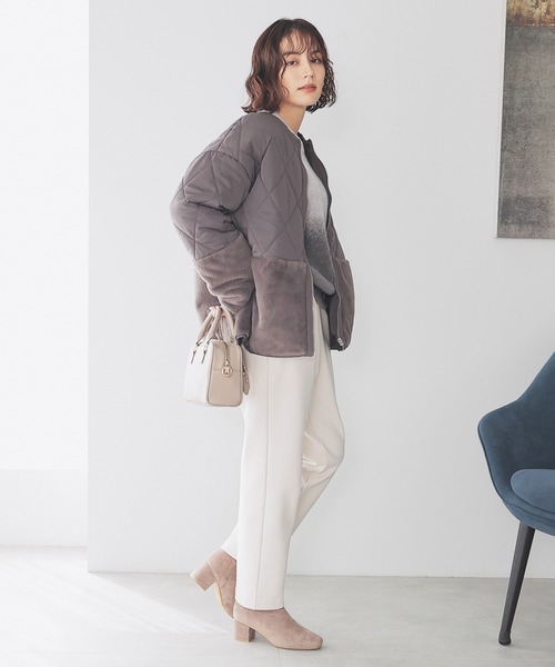 GLACIER lusso（グラシアルッソ）の「ファー切替ブルゾン（ブルゾン・レディース・ブラウン/ブラック/グレイッシュベージュ・M/LL/S/L）」の22枚目の写真