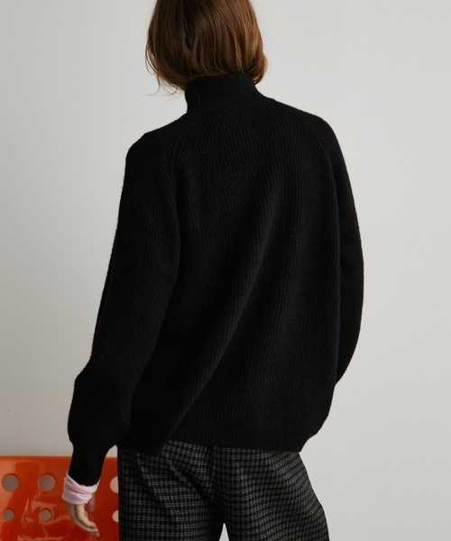 Auntie Rosa Holiday（アンティローザホリデー）の「ダブルジップスタンドニットカーディガン（カーディガン/ボレロ・レディース・グレー/ブラック/アイボリー・FREE）」の16枚目の写真