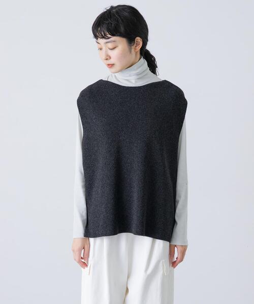 ドライコットンニットベスト（ニット/セーター）｜かぐれ（カグレ）の