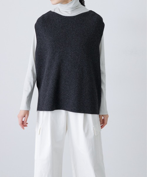 新品タグ付き かぐれ　ドライコットンニットベスト ドライコットンニットベスト（ニット/セーター）｜かぐれ