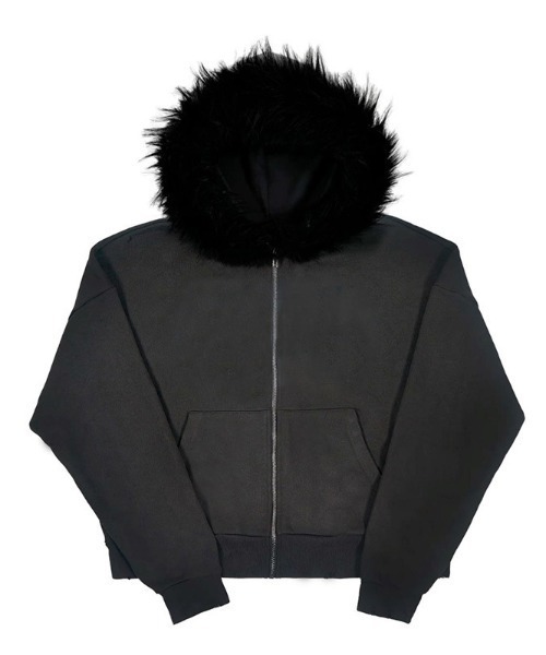 B'day(ビーデイ)の「【 B'day / ビーデー 】フェイクファーZIP-PK(パーカー・メンズ・グレー/ブラック系その他/ブラック・X-LARGE/LARGE/MEDIUM)」の2枚目の写真