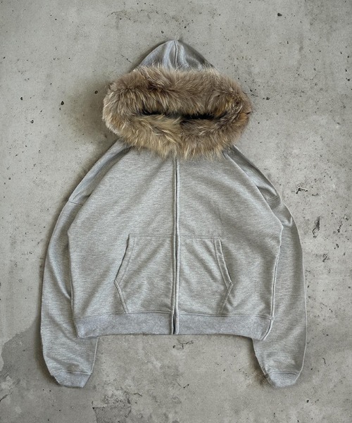 B'day(ビーデイ)の「【 B'day / ビーデー 】フェイクファーZIP-PK(パーカー・メンズ・グレー/ブラック系その他/ブラック・X-LARGE/LARGE/MEDIUM)」の3枚目の写真