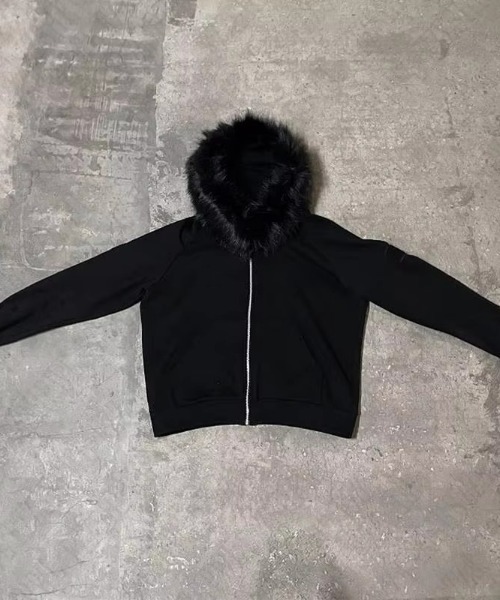 B'day(ビーデイ)の「【 B'day / ビーデー 】フェイクファーZIP-PK(パーカー・メンズ・グレー/ブラック系その他/ブラック・X-LARGE/LARGE/MEDIUM)」の6枚目の写真