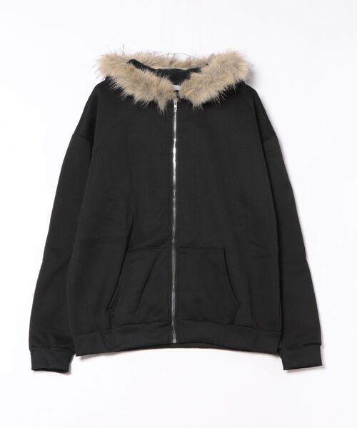 B'day(ビーデイ)の「【 B'day / ビーデー 】フェイクファーZIP-PK(パーカー・メンズ・グレー/ブラック系その他/ブラック・X-LARGE/LARGE/MEDIUM)」の8枚目の写真