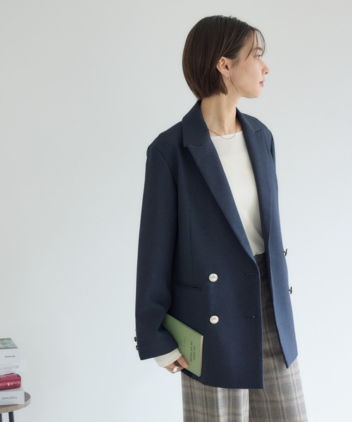 KATHARINE ROSS（キャサリンロス）の「【KATHARINE ROSS】ダブルテーラードジャケット（テーラードジャケット・レディース・ブラウン/ネイビー・FREE）」の6枚目の写真