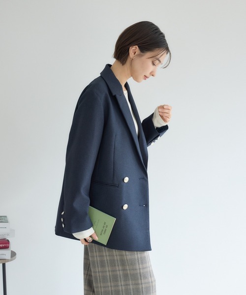 KATHARINE ROSS（キャサリンロス）の「【KATHARINE ROSS】ダブルテーラードジャケット（テーラードジャケット・レディース・ブラウン/ネイビー・FREE）」の7枚目の写真