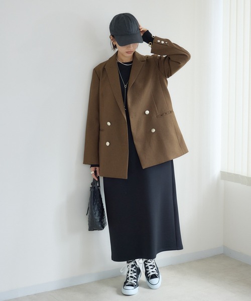 KATHARINE ROSS（キャサリンロス）の「【KATHARINE ROSS】ダブルテーラードジャケット（テーラードジャケット・レディース・ブラウン/ネイビー・FREE）」の14枚目の写真