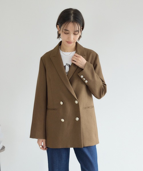 KATHARINE ROSS（キャサリンロス）の「【KATHARINE ROSS】ダブルテーラードジャケット（テーラードジャケット・レディース・ブラウン/ネイビー・FREE）」の16枚目の写真