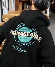 Candlestick（キャンドルスティック）の「ワイド ジップパーカー 裏起毛 長袖 グラフィック スウェット 韓国系 フーディー（パーカー）」