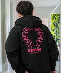 L'atelier（ラトリエ）の「ワイド ジップパーカー 裏起毛 長袖 グラフィック スウェット 韓国系 フーディー（パーカー）」