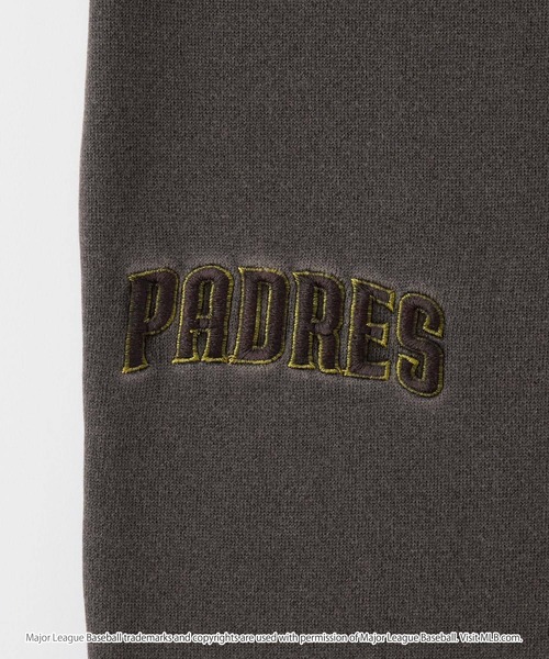 MLB（メジャーリーグベースボール）の「MLB/メジャーリーグベースボール 別注 ワッペン刺繍 ピグメント加工 ヴィンテージ ビッグシルエット 裏起毛 ワイドスウェットパンツ【セットアップ対応】（スウェットパンツ・メンズ・ブラック系/アッシュブラウン/ブラック・L/M/S）」の10枚目の写真