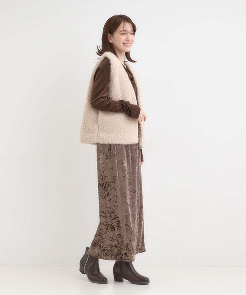 SHOO・LA・RUE（シューラルー）の「キラキラバックストレッチブーツ（ブーツ・レディース・ダークブラウン/ブラック・35/45）」の10枚目の写真