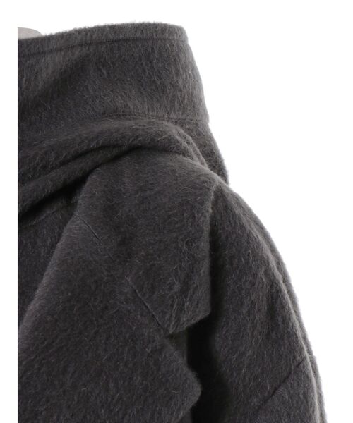 UN3D.（アンスリード）の「HOOD LAYERED SHAGGY CT / フードレイヤードシャギーコート（その他アウター・レディース・ブラック/チャコールグレー・FREE）」の12枚目の写真