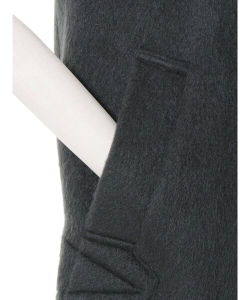 UN3D.（アンスリード）の「HOOD LAYERED SHAGGY CT / フードレイヤードシャギーコート（その他アウター・レディース・ブラック/チャコールグレー・FREE）」の14枚目の写真