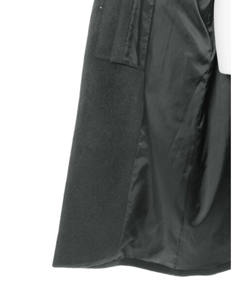 UN3D.（アンスリード）の「HOOD LAYERED SHAGGY CT / フードレイヤードシャギーコート（その他アウター・レディース・ブラック/チャコールグレー・FREE）」の15枚目の写真