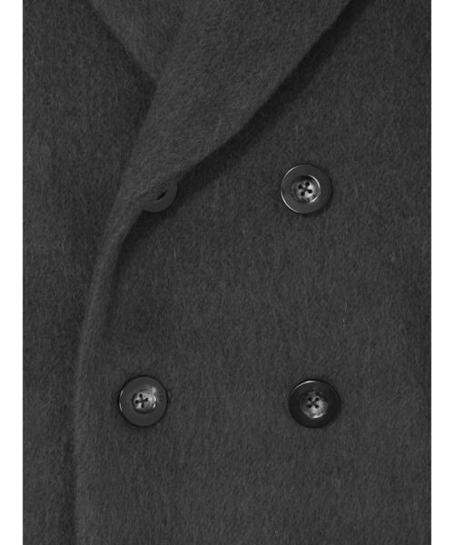 UN3D.（アンスリード）の「HOOD LAYERED SHAGGY CT / フードレイヤードシャギーコート（その他アウター・レディース・ブラック/チャコールグレー・FREE）」の3枚目の写真