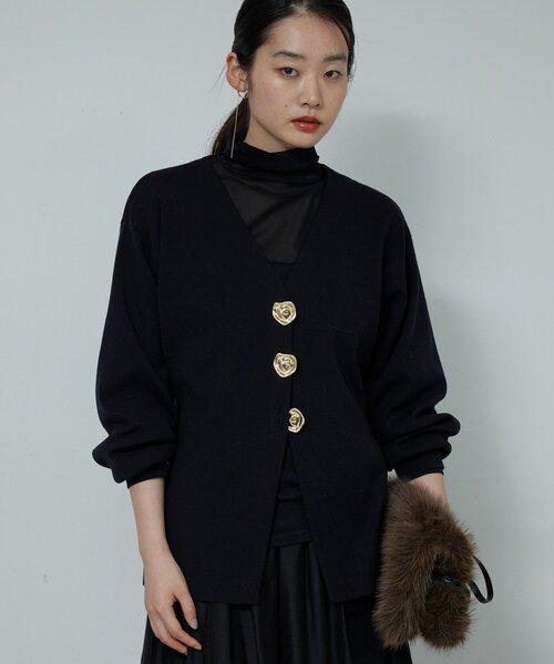 セール】ビジューVネックカーディガン（ニット/セーター