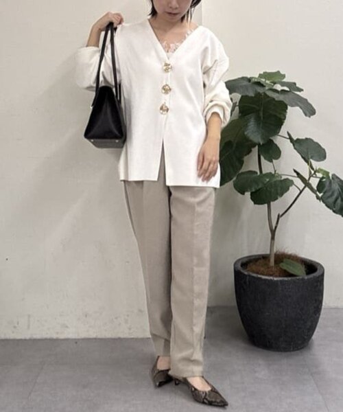 ビジューVネックカーディガン（ニット/セーター）｜GALLARDAGALANTE