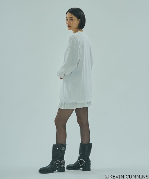 ROSE BUD(ローズバッド)の「(CREOLME)KEVIN CUMMINS PHOTO L/S TEE(Tシャツ/カットソー・レディース・ブラック/ホワイト・ONE SIZE)」の6枚目の写真