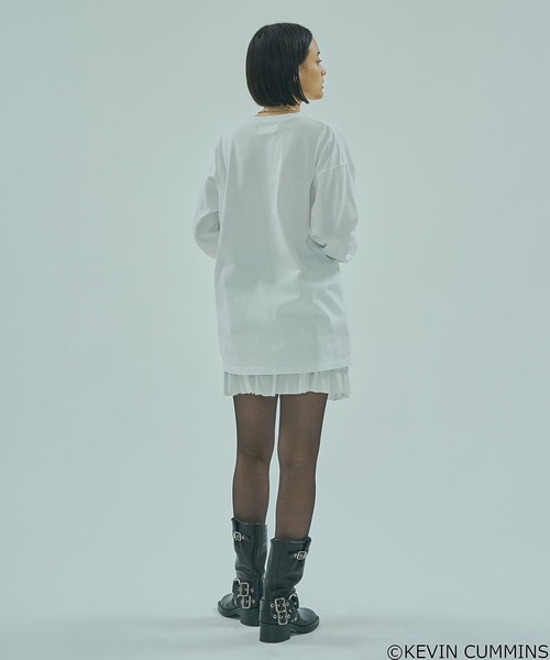 ROSE BUD(ローズバッド)の「(CREOLME)KEVIN CUMMINS PHOTO L/S TEE(Tシャツ/カットソー・レディース・ブラック/ホワイト・ONE SIZE)」の7枚目の写真