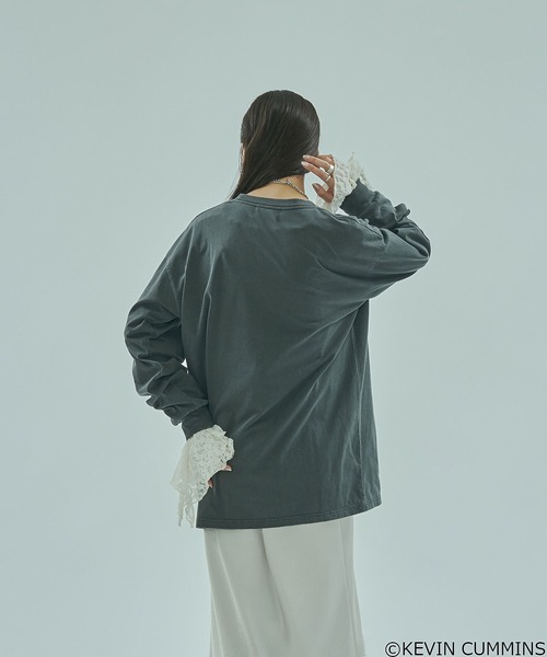 ROSE BUD(ローズバッド)の「(CREOLME)KEVIN CUMMINS PHOTO L/S TEE(Tシャツ/カットソー・レディース・ブラック/ホワイト・ONE SIZE)」の10枚目の写真