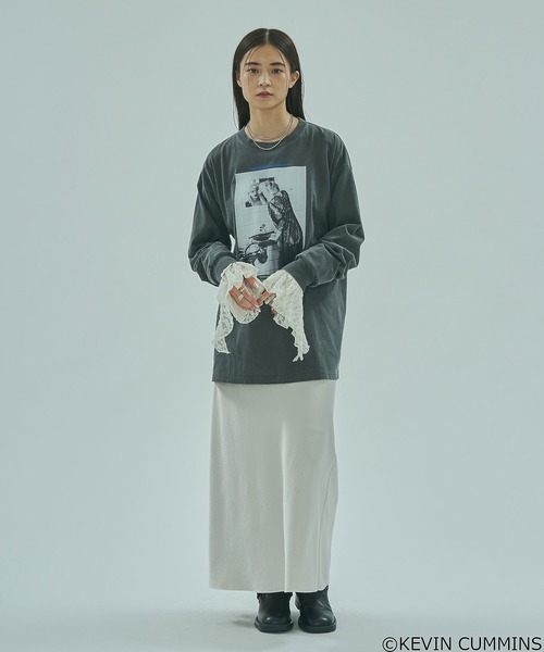 ROSE BUD(ローズバッド)の「(CREOLME)KEVIN CUMMINS PHOTO L/S TEE(Tシャツ/カットソー・レディース・ブラック/ホワイト・ONE SIZE)」の11枚目の写真