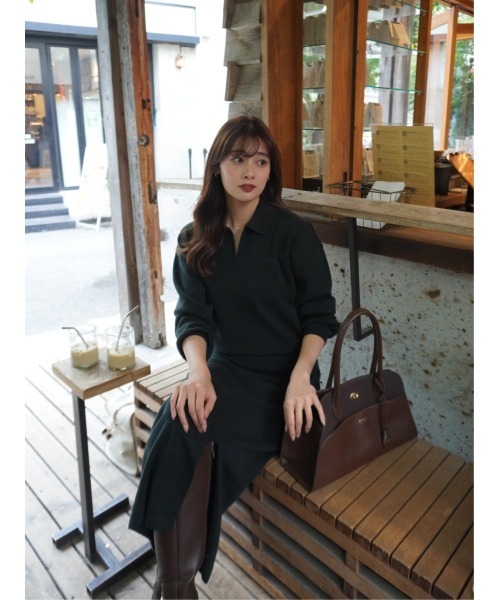 Serene Collared Knit Dress（ワンピース）｜Her lip to（ハーリップ