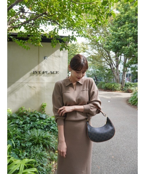 Serene Collared Knit Dress（ワンピース）｜Her lip to（ハーリップ