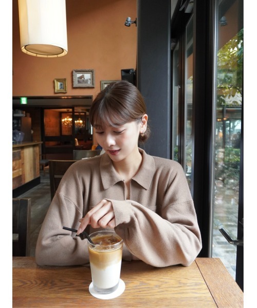 Serene Collared Knit Dress（ワンピース）｜Her lip to（ハーリップ