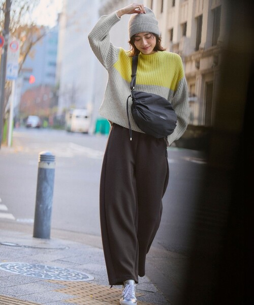 セール】ウールカシミヤ カラーブロック バルキー ニット（ニット