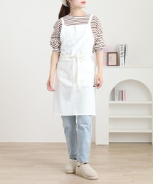 l'atelier Nuuit（アトリエヌイ）の「ウォッシュドコットン  クロスエプロン（エプロン）」