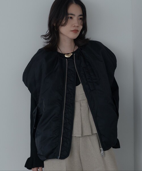 GALLEST（ギャレスト）の「【再入荷】MA－1ジレブルゾン（ブルゾン・レディース・オリーブ/ブラック/ライトグリーン・34/38）」の20枚目の写真