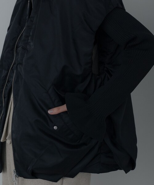 GALLEST（ギャレスト）の「【再入荷】MA－1ジレブルゾン（ブルゾン・レディース・オリーブ/ブラック/ライトグリーン・34/38）」の13枚目の写真