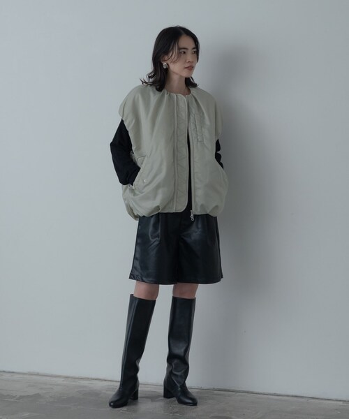 GALLEST（ギャレスト）の「【再入荷】MA－1ジレブルゾン（ブルゾン・レディース・オリーブ/ブラック/ライトグリーン・34/38）」の10枚目の写真