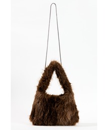 【 Ordinary Federation / オーディナリーフェデレーション 】ラメ入りフェイクファー2WAYショルダーバッグ