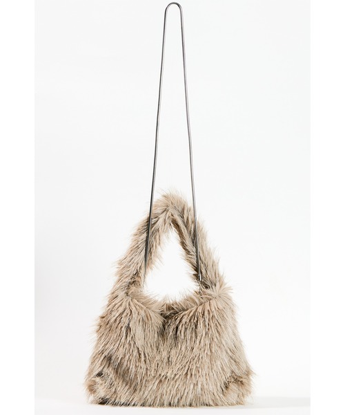 ottilie（オティーリエ）の「【 Ordinary Federation / オーディナリーフェデレーション 】ラメ入りフェイクファー2WAYショルダーバッグ（ショルダーバッグ・レディース・アイボリー/グレー/ブラウン・FREE）」の2枚目の写真