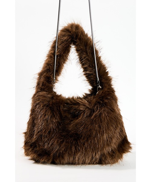 ottilie（オティーリエ）の「【 Ordinary Federation / オーディナリーフェデレーション 】ラメ入りフェイクファー2WAYショルダーバッグ（ショルダーバッグ・レディース・アイボリー/グレー/ブラウン・FREE）」の9枚目の写真