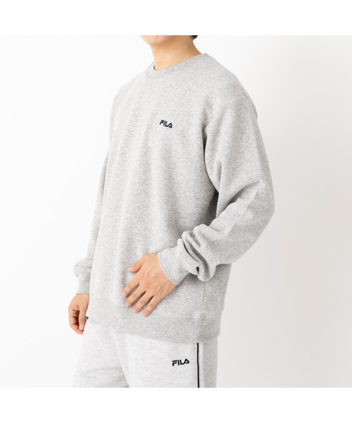 FILA（フィラ）の「ONE-POINT CREW NECK SHIRTS（スウェット・メンズ・グレー/ブルー/ブラック・M/L/LL）」の6枚目の写真