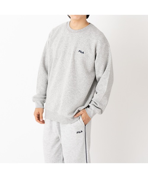 FILA（フィラ）の「ONE-POINT CREW NECK SHIRTS（スウェット・メンズ・グレー/ブルー/ブラック・M/L/LL）」の8枚目の写真