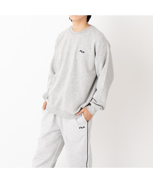 FILA（フィラ）の「ONE-POINT CREW NECK SHIRTS（スウェット・メンズ・グレー/ブルー/ブラック・M/L/LL）」の9枚目の写真
