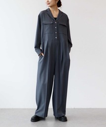 Jines（ジネス）の「オープンカラーオールインワン（つなぎ/オールインワン）」