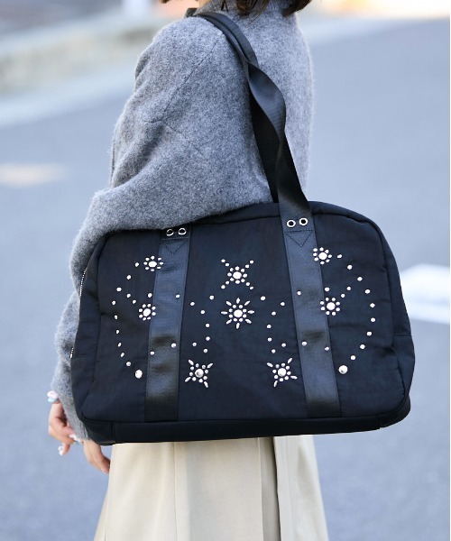 Casselini（キャセリーニ）の「Casselini(キャセリーニ)スタッズバッグ（トートバッグ・レディース・ブラック/カーキ・FREE）」の5枚目の写真