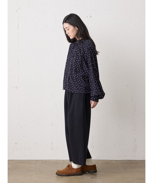 MidiUmi（ミディウミ）の「MidiUmi フランネルタッチイージーパンツ（その他パンツ・レディース・ネイビー/ライトグレー/グレー・FREE）」の9枚目の写真