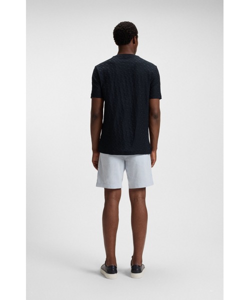 BOSS(ボス)の「モノグラムジャカード Tシャツ シルケットコットン(Tシャツ/カットソー・メンズ・ダークブルー/ホワイト・L/S/XXXL/M/XL/XXL)」の9枚目の写真