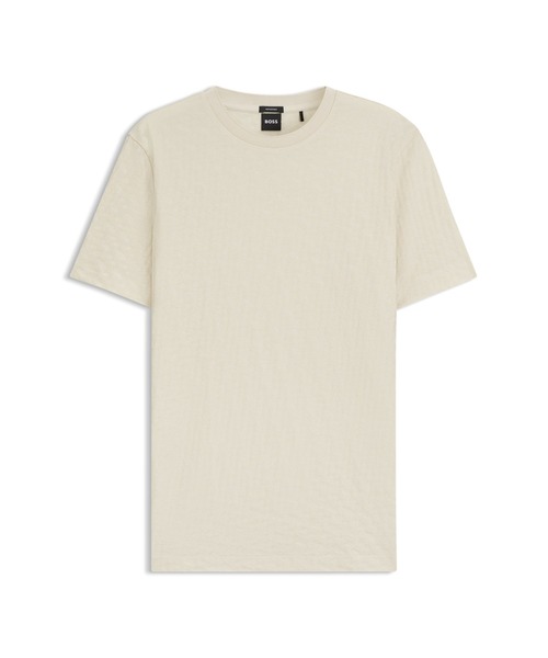 BOSS(ボス)の「モノグラムジャカード Tシャツ シルケットコットン(Tシャツ/カットソー・メンズ・ダークブルー/ホワイト・L/S/XXXL/M/XL/XXL)」の6枚目の写真