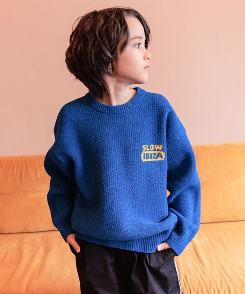 遊んで汚れても安心♪]洗える!HAPPYカラーニットプルオーバー25(KIDS